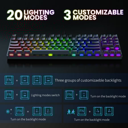 Set gaming profesional tastatura G26 si mouse CW905 Onikuma RGB [1]