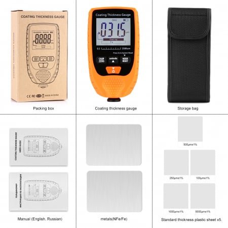 Tester profesional strat de vopsea - interval 0-1500 µm, precizie 3%+2µm, Optimus AT 998 [1]
