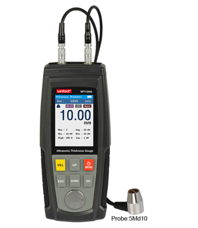 Testere cu ultrasunete - Aparat de masurat grosimea cu ultrasunete Wintact WT130A, 1–300 mm, ecran color, memorie 1500 valori, sonda inclusa
