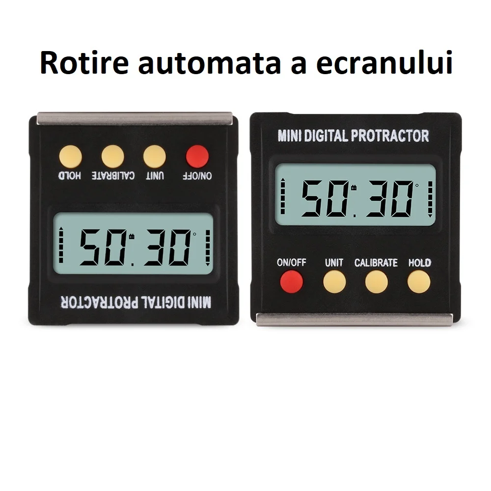 Mini Goniometru Optimus AT 2010 cu baza magnetica, inclinometru, masurare unghiuri [1]