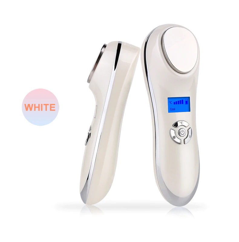 Instrument de înfrumusețare multifunctional cu ultrasunete Optimus AT Skin™  OFY-7901  cu vibratii la cald si rece pentru infrumusetarea si tratarea diverselor probleme ale pielii, Alb