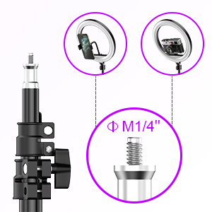 Kit starter vlogging premium - suport telefon + lampa circulara fotografica inaltime 2,1 metri [3]
