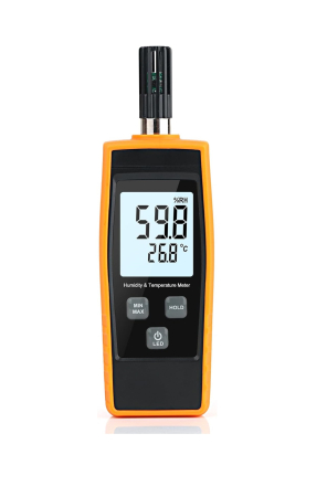 Termohigrometre - Termohigrometru digital Optimus AT 852, temperatura si umiditate, display LCD, functie MAX/MIN, HOLD, iluminare, °C/°F, portabil