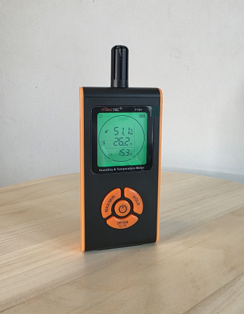 Termohigrometru digital profesional YITANGTEC YT321, temperatura, umiditate, punct de roua, temperatura bulb umed, MAX/MIN, HOLD, ecran LCD color [3]