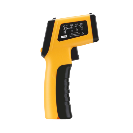 Termometru industrial cu laser tip pistol, fara contact, interval -50°C pana la +550°C, afisaj luminat, pirometru, portocaliu negru [3]