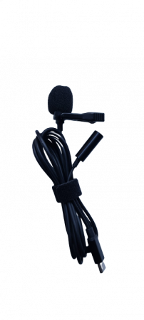 Microfon tip lavaliera cu mufa Type C si jack 3.5mm, directional, cu atenuator zgomotor de fundal [8]