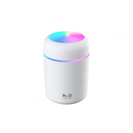 Difuzor aroma portabil, cu lumini RGB Optimus AT DQ107, alb [0]
