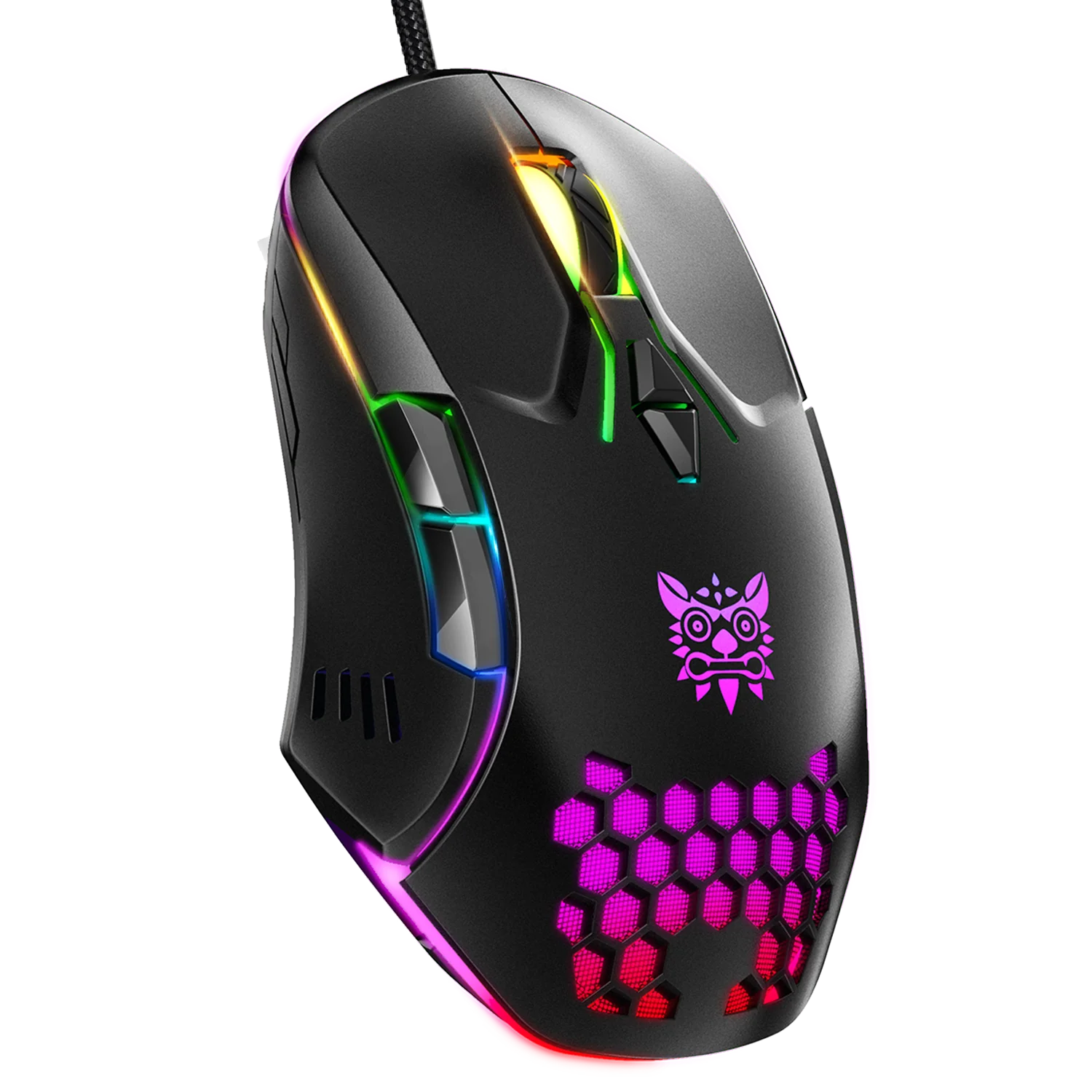 Mouse Gaming Onikuma 902, pe fir, 800-6400 dpi, LED RGB, negru [3]