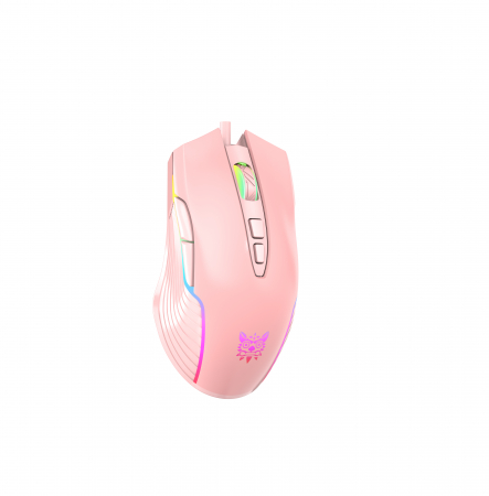 Mouse Gaming Onikuma CW905, RGB, 6400 DPI - roz [2]