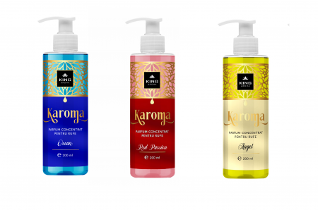 Parfum concentrat pentru rufe - Pachet 3 Parfumuri concentrate pentru rufe KAROMA - Angel, Ocean, Red Passion, 200 ml - Kingaroma