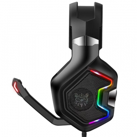 Casti Gaming Oni Kuma K10 duo, Iluminare RGB, Surround Sound 7.1, Microfon Noise Cancelling, Zero Ear Pressure - Negru [1]