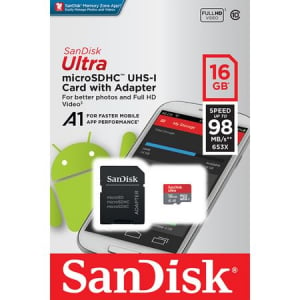 Card de memorie SanDisk Micro SD Ultra, 16GB, Class 10, Full HD [0]