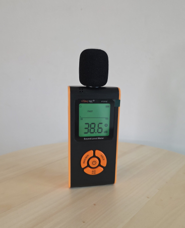 Sonometru digital profesional YITANGTEC YT311S, 30-130 dB, ponderare A/C, FAST/SLOW, MAX/MIN, HOLD, ecran LCD color, microfon cu protectie antivant [1]
