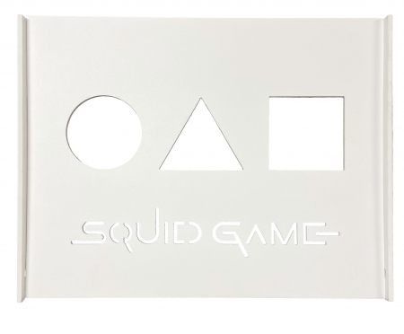 Suport Router Squid Game M2 36 x 28 x 9 cm, alb, pentru mascare fire si echipament WI-FI, posibilitate montare pe perete