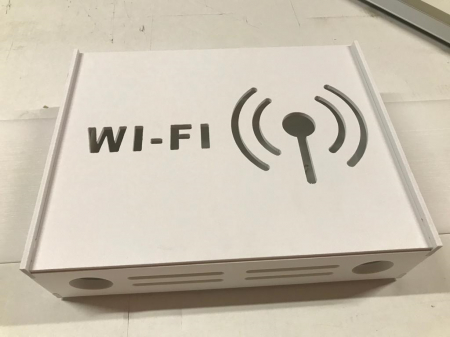 Suport Router Wireless WIFI 36x28x9 cm, alb, pentru mascare fire si echipament Wi-Fi, cu posibilitate montare pe perete Optimus AT Home [3]