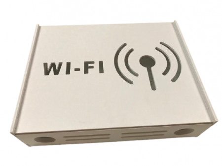 Suport Router Wireless WIFI 60 x 40 x 10 cm, alb, pentru mascare fire si echipament Wi-Fi, cu posibilitate montare pe perete Optimus AT Home [2]