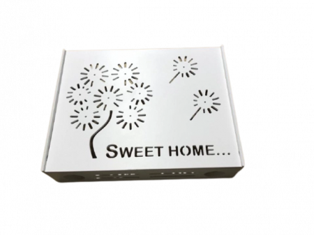 Suport Router Wireless Home 60 x 40 x 10 cm, alb, pentru mascare fire si echipament WI-FI, posibilitate montare pe perete [2]