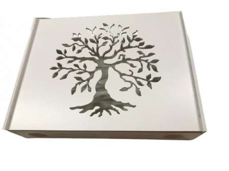 Suport Router Wireless Tree 60 x 40 x 10 cm, alb, pentru mascare fire si echipament Wi-Fi, cu posibilitate montare pe perete Optimus AT Home [2]