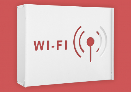 Suport Router Wireless WIFI 36x28x9 cm, alb, pentru mascare fire si echipament Wi-Fi, cu posibilitate montare pe perete Optimus AT Home [0]