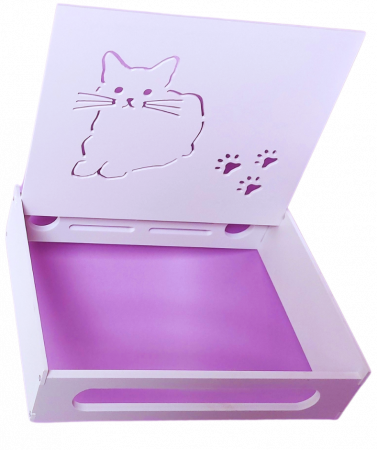 Suport Router Wireless Kitten 36x28x9 cm, alb, pentru mascare fire si echipament Wi-Fi, cu posibilitate montare pe perete Optimus AT Home [5]