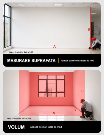 Telemetru Laser SNDWAY Mini Reincarcabil 0-30m, Precizie Ridicata, Carcasa Metalica, 11 cm lungime, USB-C [6]