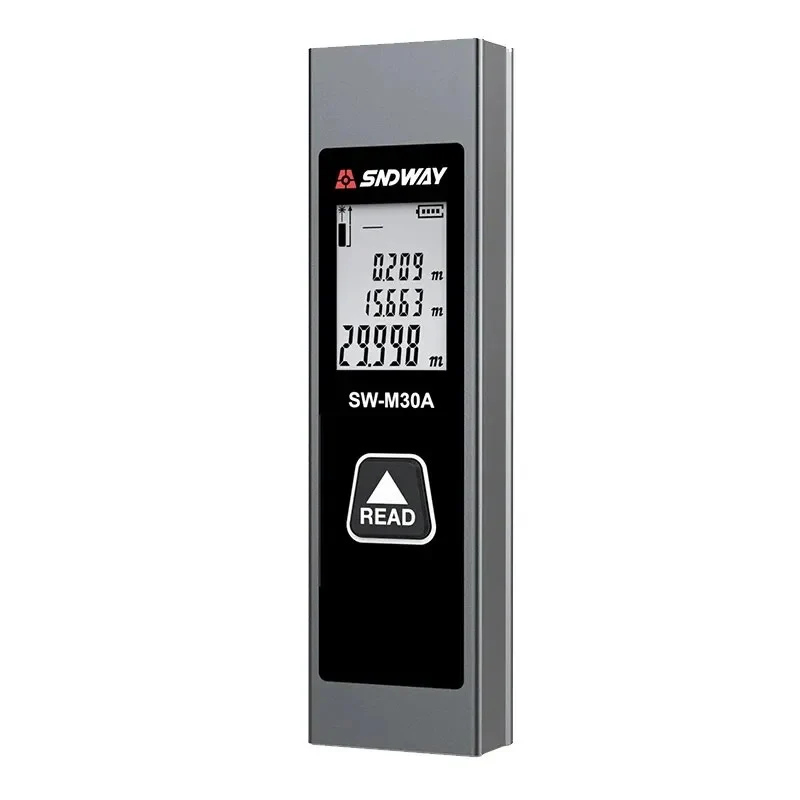 Telemetre - Telemetru Laser SNDWAY Mini Reincarcabil 0-30m, Precizie Ridicata, Carcasa Metalica, 11 cm lungime, USB-C