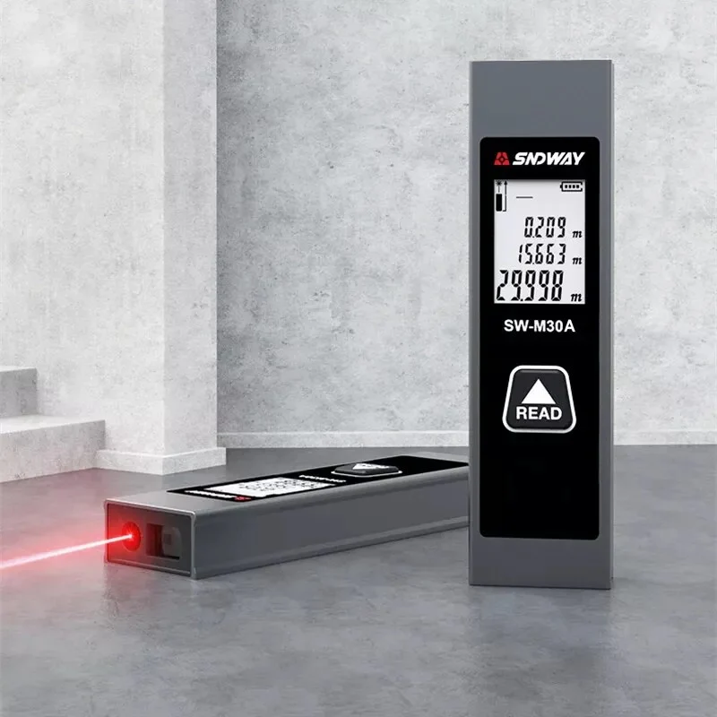 Telemetru Laser SNDWAY Mini Reincarcabil 0-30m, Precizie Ridicata, Carcasa Metalica, 11 cm lungime, USB-C [3]
