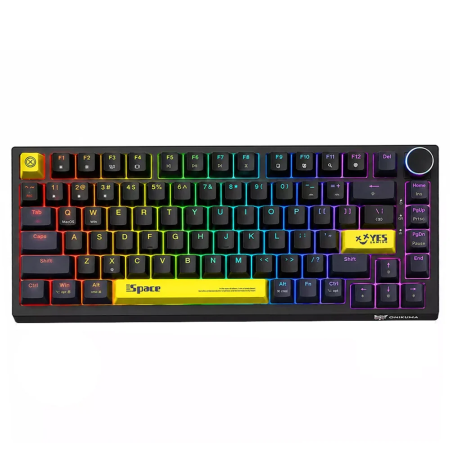 Tastatura mecanica gaming ONIKUMA G52, 82 taste, Hot Swap, Switch-uri Red Jixian, Iluminare RGB, Buton volum, USB Type-C detasabil, Anti-Ghosting, Negru [1]