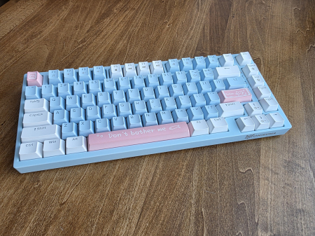 Tastaturi Gaming - Tastatura mecanica gaming ONIKUMA G52, 82 taste, Hot Swap, Switch-uri Roz, Iluminare RGB, USB Type-C detașabil, Anti-Ghosting, Albastru