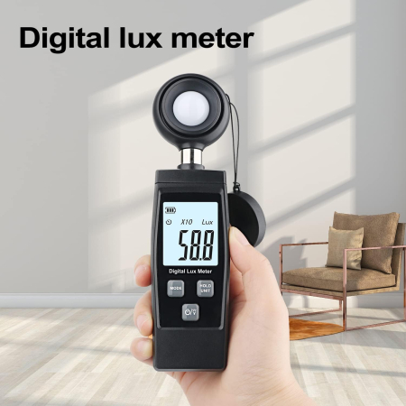 Luxmetre - Luxmetru Digital Profesional 0-200.000 Lux, Ecran LCD, Functie HOLD, MAX/MIN, Lux/FC, Auto Power Off, Senzor Foto Extern, Portabil, Model 851