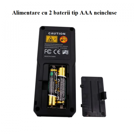 Telemetru profesional MD40 functii multiple, 5 cm-40 m, 2 x boloboc, distanta, aria, volum, pitagora, 99 memorii, toleranta 2 mm [2]