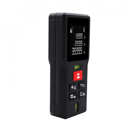 Telemetru profesional MD40 functii multiple, 5 cm-40 m, 2 x boloboc, distanta, aria, volum, pitagora, 99 memorii, toleranta 2 mm [3]