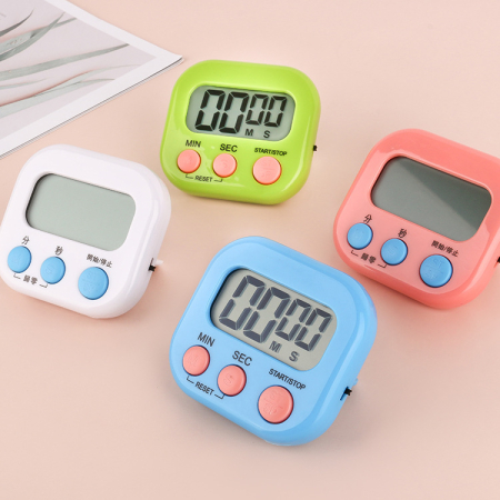 Temporizator YK 3200 cronometru digital oval, pentru diverse activitati, stopwatch, culoare alb, [2]