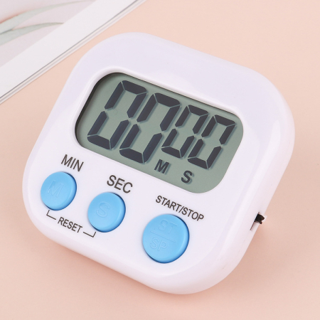 Temporizatoare - Temporizator YK 3200 cronometru digital oval, pentru diverse activitati, stopwatch, culoare alb,
