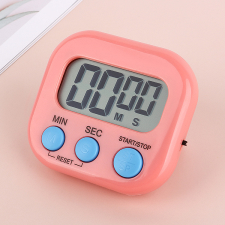 Temporizatoare - Temporizator YK 3200 cronometru digital oval, pentru diverse activitati, stopwatch, culoare roz