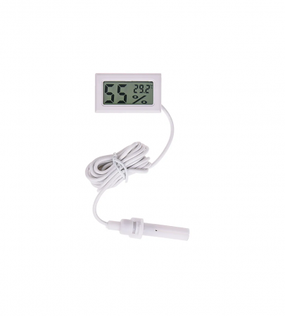 Unelte si aparate de masura - Termohigrometru cu sonda, interval -50 + 110°C, 0% - 90%, TPM30 alb, casa, acvariu, frigider alb