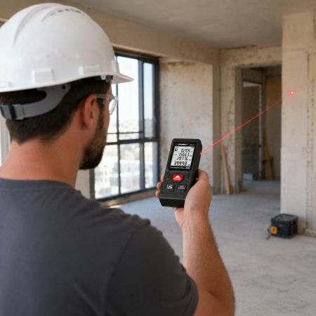 Telemetru Laser SNDWAY SW-MT4, 40m, Precizie ±2mm/m, Display LCD Iluminat, Masurare Distanta/Suprafata/Volum, Functie Pitagora, IP54 [7]