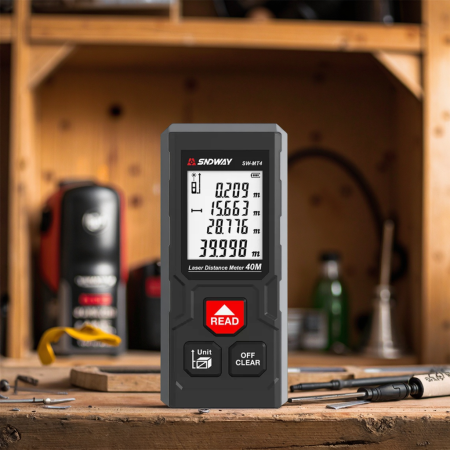 Telemetru Laser SNDWAY SW-MT4, 40m, Precizie ±2mm/m, Display LCD Iluminat, Masurare Distanta/Suprafata/Volum, Functie Pitagora, IP54 [3]