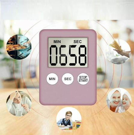 Temporizator cronometru digital pentru diverse activitati, stopwatch, culoare Roz/Mov [1]