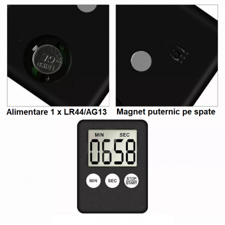 Temporizator cronometru digital pentru diverse activitati, stopwatch, culoare Verde [3]