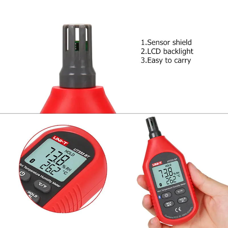 TermoHigrometru -10° C + 60° C din gama mini UNI-T 333BT cu bluetooth si aplicatie,masurare umiditate si temperatura [3]