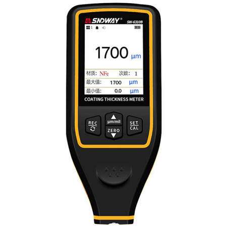 Tester strat vopsea auto - Tester grosime vopsea SNDWAY SW-6310B, 0-1700μm, ecran color 2", USB-C, memorie 8 grupuri, auto & industrial