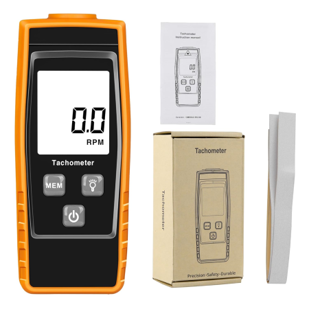 Tachometru Digital Laser Optimus AT 853, Masurare RPM fara Contact, 2.5–99999 RPM, Afisaj LCD, Precizie Ridicata, Auto Oprire, Profesional [5]