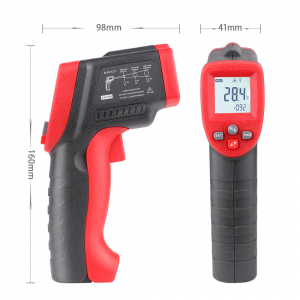Termometru industrial Optimus AT 300 interval -50 +420°C cu afisaj luminat, gri rosu [1]