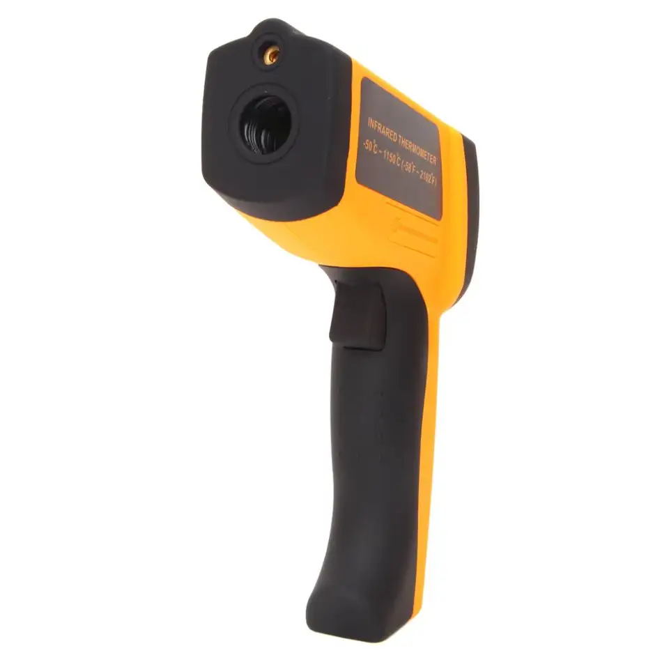 Termometru industrial profesional interval -50 +750°C cu afisaj luminat, portocaliu negru [3]