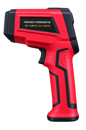 Termometru Industrial Profesional cu Infrarosu GT1200, -30°C – 1200°C, Laser, Raport D 50:1, Emisivitate Reglabila 0.10-1.00, Sonda Termocuplu Tip K, MAX/MIN/AVG, Alarma Temperatura, Husa [3]