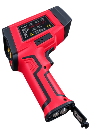 Termometru Industrial Profesional cu Infrarosu GT1200, -30°C – 1200°C, Laser, Raport D 50:1, Emisivitate Reglabila 0.10-1.00, Sonda Termocuplu Tip K, MAX/MIN/AVG, Alarma Temperatura, Husa [4]