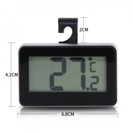 Termometru pentru frigider, cu magnet, interval -20 +60°C, model 3228 negru [1]