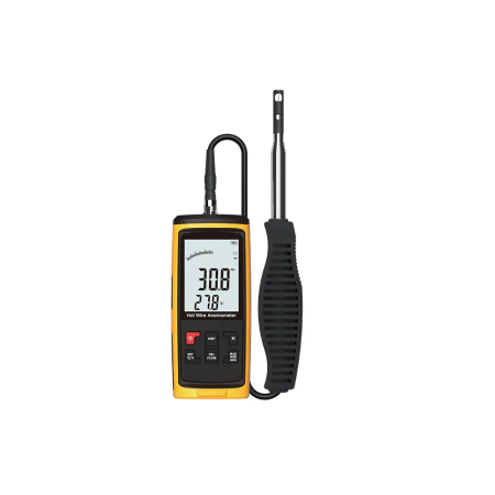 Anemometre - Anemometru digital profesional cu fir cald Optimus AT GT8912, masurare viteza vant, debit aer si temperatura, sonda telescopica, LCD iluminat