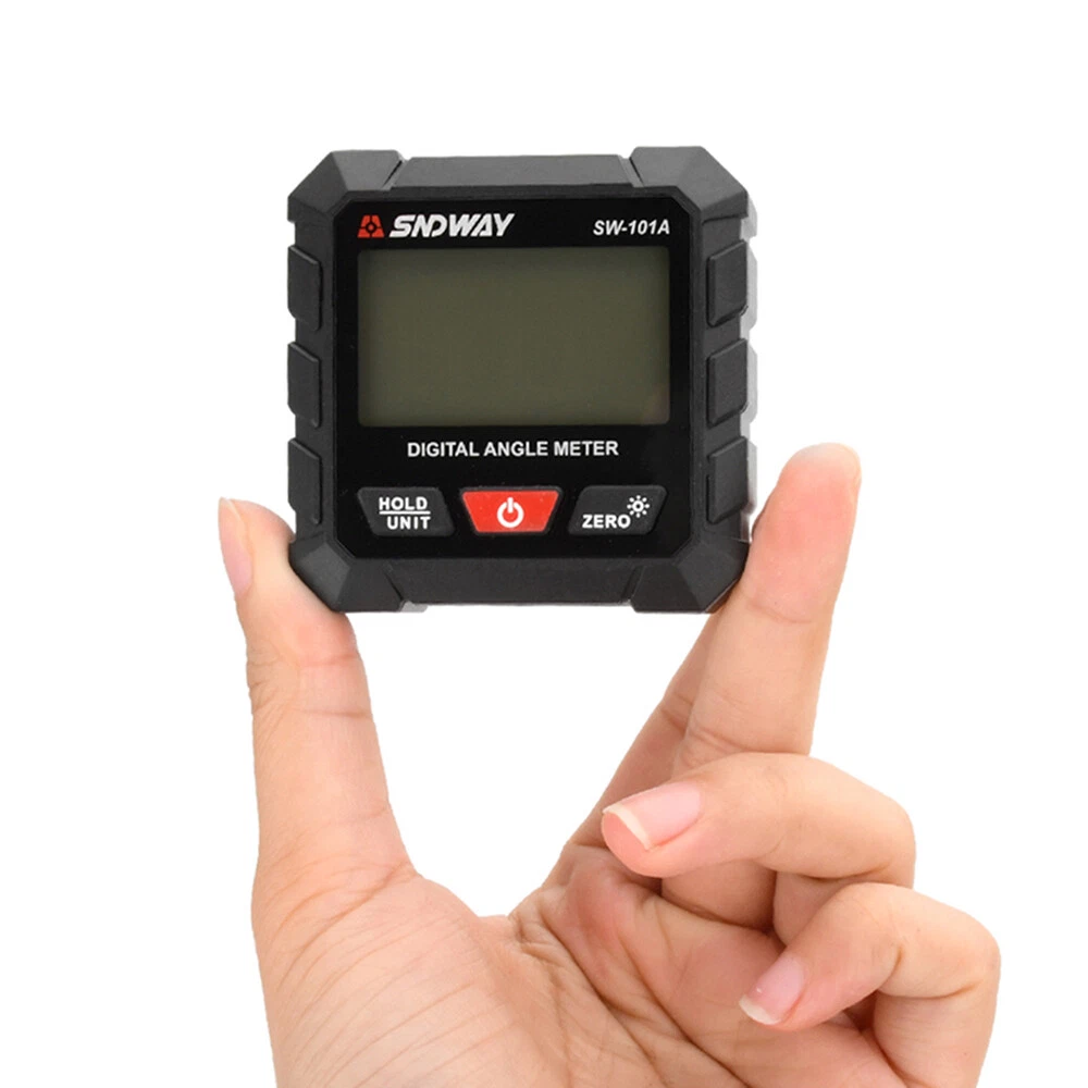 Goniometru digital SNDWAY SW-101A, inclinometru magnetic profesional, precizie ±0.2°, rezolutie 0.05°, afisaj LCD rotativ, incarcare USB-C [2]